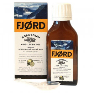 ФЬОРД РЫБИЙ ЖИР НОРВЕЖСК. ИЗ ПЕЧЕНИ ТРЕСКИ ЛИМОН 200МЛ. [FJORD]