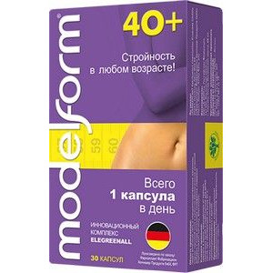 МОДЕЛЬФОРМ 40+ 380МГ. №30 КАПС. (БАД) МОДЕЛЬФОРМ 40+ 380МГ. №30 КАПС. (БАД)