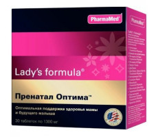 ЛЕДИ-С ФОРМУЛА ПРЕНАТАЛ ОПТИМА Д/БЕРЕМ. И КОРМЯЩИХ 1300МГ. №30 ТАБ.