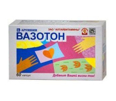ВАЗОТОН (L-АРГИНИН) 500МГ. №60 КАПС. /АЛТАЙВИТАМИНЫ/