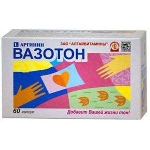 ВАЗОТОН (L-АРГИНИН) 500МГ. №60 КАПС. /АЛТАЙВИТАМИНЫ/