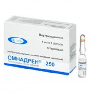 ОМНАДРЕН 250 250МГ. 1МЛ. №1 Р-Р Д/В/М АМП. /БАУШ ХЕЛС/ ОМНАДРЕН 250 250МГ. 1МЛ. №1 Р-Р Д/В/М АМП. /БАУШ ХЕЛС/