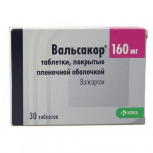 ВАЛЬСАКОР 160МГ. №30 ТАБ. П/П/О /KRKA/ ВАЛЬСАКОР 160МГ. №30 ТАБ. П/П/О /KRKA/
