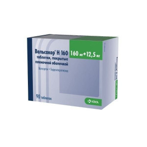 ВАЛЬСАКОР Н 160МГ.+12,5МГ. №90 ТАБ. П/П/О /KRKA/ ВАЛЬСАКОР Н 160МГ.+12,5МГ. №90 ТАБ. П/П/О /KRKA/