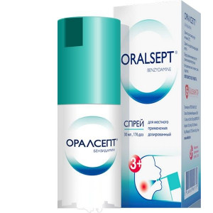 ОРАЛСЕПТ 0,255МГ/ДОЗА 176ДОЗ 30МЛ. СПРЕЙ Д/МЕСТ.ПРИМ. ФЛ. ОРАЛСЕПТ 0,255МГ/ДОЗА 176ДОЗ 30МЛ. СПРЕЙ Д/МЕСТ.ПРИМ. ФЛ.