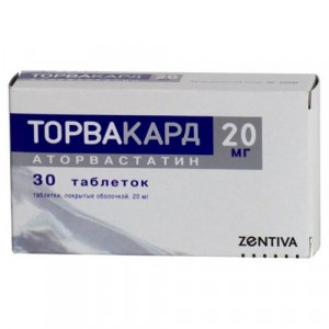ТОРВАКАРД 20МГ. №30 ТАБ. П/П/О /САНОФИ/САНЕКА/ ТОРВАКАРД 20МГ. №30 ТАБ. П/П/О /САНОФИ/САНЕКА/