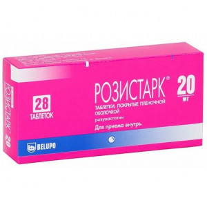 РОЗИСТАРК 20МГ. №28 ТАБ. П/П/О РОЗИСТАРК 20МГ. №28 ТАБ. П/П/О