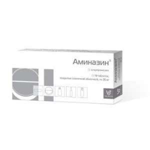АМИНАЗИН 25МГ. №10 ТАБ. П/П/О /ВАЛЕНТА/ АМИНАЗИН 25МГ. №10 ТАБ. П/П/О /ВАЛЕНТА/