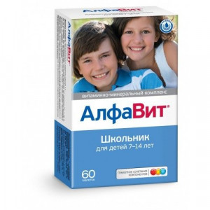 АЛФАВИТ ШКОЛЬНИК Д/ДЕТЕЙ 7-14 ЛЕТ КАЛЬЦИЙ №60 ТАБ.ЖЕВ. АЛФАВИТ ШКОЛЬНИК Д/ДЕТЕЙ 7-14 ЛЕТ КАЛЬЦИЙ №60 ТАБ.ЖЕВ.