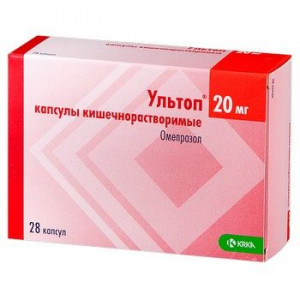 УЛЬТОП 20МГ. №28 КАПС. КШ/РАСТВ. БЛИСТ. /KRKA/ УЛЬТОП 20МГ. №28 КАПС. КШ/РАСТВ. БЛИСТ. /KRKA/