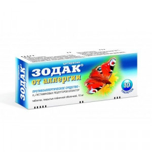 ЗОДАК 10МГ. №10 ТАБ. П/П/О /ЗЕНТИВА/ ЗОДАК 10МГ. №10 ТАБ. П/П/О /ЗЕНТИВА/