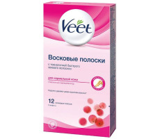 ВИТ ПОЛОСКИ ВОСКОВЫЕ Д/ДЕПИЛ. Д/НОРМ.КОЖИ МАСЛО ШИ+ЭКСТР. ЯГОД №12 [VEET]
