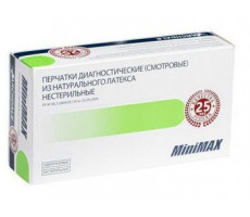 МИНИМАКС ПЕРЧАТКИ СМОТР. ЛАТ. Н/СТЕР. ОПУДР. Р.М №100 (50 ПАР) [MINIMAX]