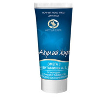АКУЛЬЯ СИЛА АКУЛИЙ ЖИР ЛЮКС-КРЕМ Д/ЛИЦА ЛИФТИНГ ОМЕГА 3+ВИТАМИНЫ A,E,F НОЧН. 50МЛ.