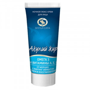 АКУЛЬЯ СИЛА АКУЛИЙ ЖИР ЛЮКС-КРЕМ Д/ЛИЦА ЛИФТИНГ ОМЕГА 3+ВИТАМИНЫ A,E,F НОЧН. 50МЛ. АКУЛЬЯ СИЛА АКУЛИЙ ЖИР ЛЮКС-КРЕМ Д/ЛИЦА ЛИФТИНГ ОМЕГА 3+ВИТАМИНЫ A,E,F НОЧН. 50МЛ.
