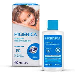 ХИГИЕНИКА СР-ВО ПЕДИКУЛИЦИДНОЕ 1% 60МЛ. ХИГИЕНИКА СР-ВО ПЕДИКУЛИЦИДНОЕ 1% 60МЛ.