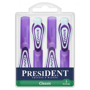 ПРЕЗИДЕНТ ЕРШИКИ КЛАССИК МЕЖЗУБ. S 0,3ММ. №4 [PRESIDENT]