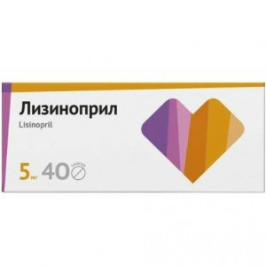 ЛИЗИНОПРИЛ 5МГ. №40 ТАБ. /ЛЕКФАРМ/ ЛИЗИНОПРИЛ 5МГ. №40 ТАБ. /ЛЕКФАРМ/