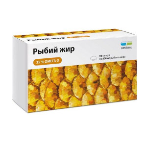 РЫБИЙ ЖИР ОМЕГА-3 35% 500МГ. №96 КАПС. /RENEWAL/