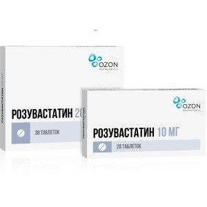 РОЗУВАСТАТИН 20МГ. №30 ТАБ. П/П/О /ОЗОН/ РОЗУВАСТАТИН 20МГ. №30 ТАБ. П/П/О /ОЗОН/