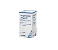ДОЦЕТАКСЕЛ САНДОЗ 10МГ/МЛ. 16МЛ. №1 КОНЦ. Д/Р-РА Д/ИНФ. ФЛ. /САНДОЗ/