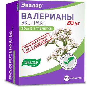 ВАЛЕРИАНА ЭКСТРАКТ 250МГ. №300 ТАБ. /ЭВАЛАР/ ВАЛЕРИАНА ЭКСТРАКТ 250МГ. №300 ТАБ. /ЭВАЛАР/