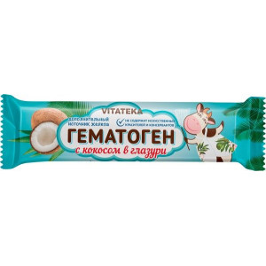 ВИТАТЕКА ГЕМАТОГЕН КОКОС+ШОК.ГЛАЗУРЬ 40Г. /ФАРМ-ПРО/ [VITATEKA]