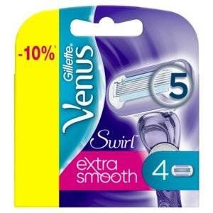 ЖИЛЛЕТ ВЕНУС КАССЕТЫ EXTRA SMOOTH SWIRL №4 [GILLETTE]