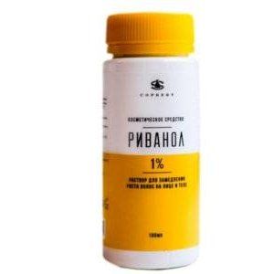 РИВАНОЛ 1% Р-Р Д/ЗАМЕДЛЕНИЯ РОСТА ВОЛОС 100МЛ. ФЛ. РИВАНОЛ 1% Р-Р Д/ЗАМЕДЛЕНИЯ РОСТА ВОЛОС 100МЛ. ФЛ.
