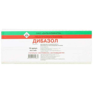 ДИБАЗОЛ 10МГ/МЛ. 5МЛ. №10 Р-Р Д/В/В,В/М АМП. /ДАЛЬХИМФАРМ/ ДИБАЗОЛ 10МГ/МЛ. 5МЛ. №10 Р-Р Д/В/В,В/М АМП. /ДАЛЬХИМФАРМ/