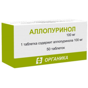 АЛЛОПУРИНОЛ 100МГ. №50 ТАБ. /ОРГАНИКА/ АЛЛОПУРИНОЛ 100МГ. №50 ТАБ. /ОРГАНИКА/