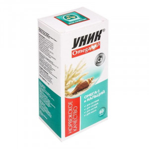 УНИК ОМЕГА-3 КАЛЬЦИЙ ПЛЮС 700МГ. №60 КАПС. УНИК ОМЕГА-3 КАЛЬЦИЙ ПЛЮС 700МГ. №60 КАПС.