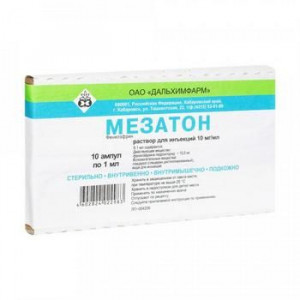 МЕЗАТОН 10МГ/МЛ. 1МЛ. №10 Р-Р Д/ИН. АМП. /ДАЛЬХИМФАРМ/ МЕЗАТОН 10МГ/МЛ. 1МЛ. №10 Р-Р Д/ИН. АМП. /ДАЛЬХИМФАРМ/