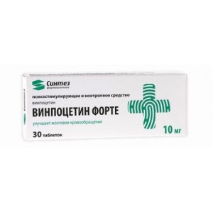 ВИНПОЦЕТИН ФОРТЕ 10МГ. №30 ТАБ. /СИНТЕЗ/ ВИНПОЦЕТИН ФОРТЕ 10МГ. №30 ТАБ. /СИНТЕЗ/
