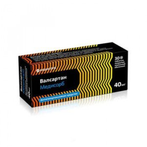 ВАЛСАРТАН МС 40МГ. №30 ТАБ. П/П/О /МЕДИСОРБ/ ВАЛСАРТАН МС 40МГ. №30 ТАБ. П/П/О /МЕДИСОРБ/