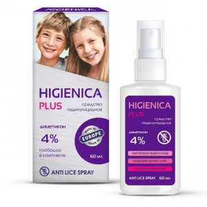 ХИГИЕНИКА ПЛЮС СР-ВО ПЕДИКУЛИЦИДНОЕ 4% 60МЛ. ХИГИЕНИКА ПЛЮС СР-ВО ПЕДИКУЛИЦИДНОЕ 4% 60МЛ.