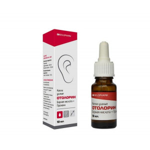 ОТОЛОРИН 10МЛ. УШНЫЕ КАПЛИ ФЛ. /СОФАРМА/ ОТОЛОРИН 10МЛ. УШНЫЕ КАПЛИ ФЛ. /СОФАРМА/