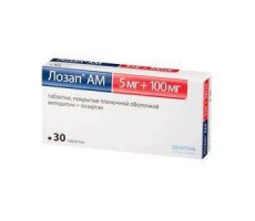 ЛОЗАП АМ 5МГ.+100МГ. №30 ТАБ. П/П/О