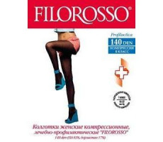 ФИЛОРОССО КОЛГОТКИ ПРОФИЛАКТИКА ЛЕЧ.-ПРОФ. 140DEN 1КЛ. Р.3 ЧЕРН. [FILOROSSO]