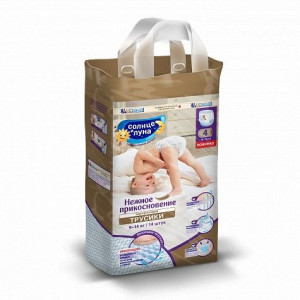 АУРА СОЛНЦЕ И ЛУНА ТРУСИКИ НЕЖНОЕ ПРИКОСНОВЕНИЕ 9-14КГ. Р.4 L №14 [AURA]