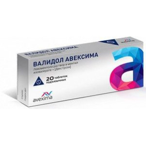 ВАЛИДОЛ АВЕКСИМА 60МГ. №20 ТАБ. ПОДЪЯЗЫЧ. /ИРБИТСКИЙ ХФЗ/ ВАЛИДОЛ АВЕКСИМА 60МГ. №20 ТАБ. ПОДЪЯЗЫЧ. /ИРБИТСКИЙ ХФЗ/