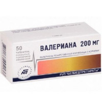 ВАЛЕРИАНА ЭКСТРАКТ 200МГ. №50 ТАБ. П/О /БЕЛМЕДПРЕПАРАТЫ/