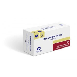 ИВАБРАДИН КАНОН 5МГ. №56 ТАБ. П/О /КАНОНФАРМА/ ИВАБРАДИН КАНОН 5МГ. №56 ТАБ. П/О /КАНОНФАРМА/