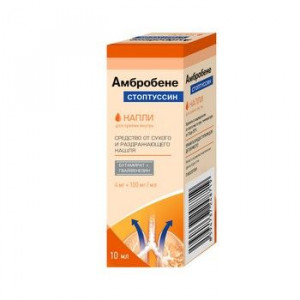 АМБРОБЕНЕ СТОПТУССИН 4МГ.+100МГ. 10МЛ. КАПЛИ Д/ПРИЕМА ВНУТРЬ ФЛ./КАП. АМБРОБЕНЕ СТОПТУССИН 4МГ.+100МГ. 10МЛ. КАПЛИ Д/ПРИЕМА ВНУТРЬ ФЛ./КАП.