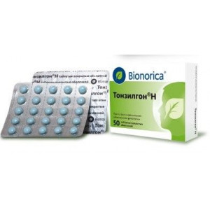 ТОНЗИЛГОН Н №50 ТАБ. П/О ТОНЗИЛГОН Н №50 ТАБ. П/О