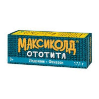 МАКСИКОЛД ОТОТИТА 1%+4% 15МЛ./17,1Г. КАПЛИ УШНЫЕ ФЛ./КАП.
