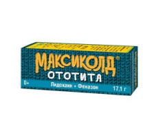 МАКСИКОЛД ОТОТИТА 1%+4% 15МЛ./17,1Г. КАПЛИ УШНЫЕ ФЛ./КАП.