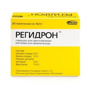 РЕГИДРОН 18,9Г. №20 ПОР. Д/Р-РА Д/ПРИЕМА ВНУТРЬ ПАК. /ОРИОН/ РЕГИДРОН 18,9Г. №20 ПОР. Д/Р-РА Д/ПРИЕМА ВНУТРЬ ПАК. /ОРИОН/