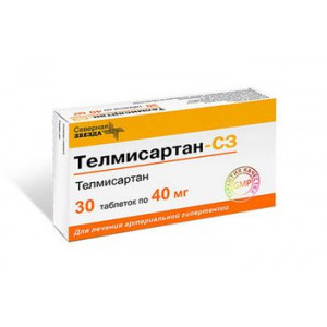 ТЕЛМИСАРТАН-СЗ 40МГ. №30 ТАБ. ТЕЛМИСАРТАН-СЗ 40МГ. №30 ТАБ.