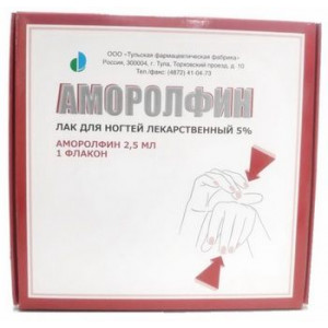 АМОРОЛФИН 5% 2,5МЛ. ЛАК Д/НОГТЕЙ +АППЛИКАТОР ФЛ. АМОРОЛФИН 5% 2,5МЛ. ЛАК Д/НОГТЕЙ +АППЛИКАТОР ФЛ.